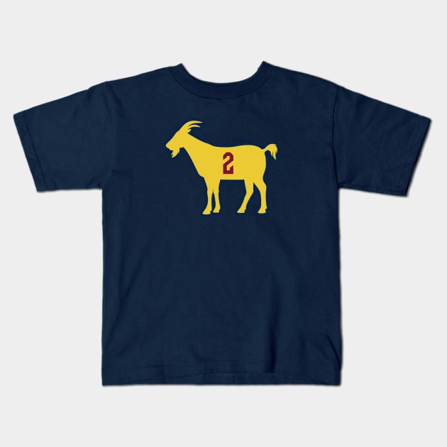 CLE GOAT - 2 - Navy Kids T-Shirt by KFig21